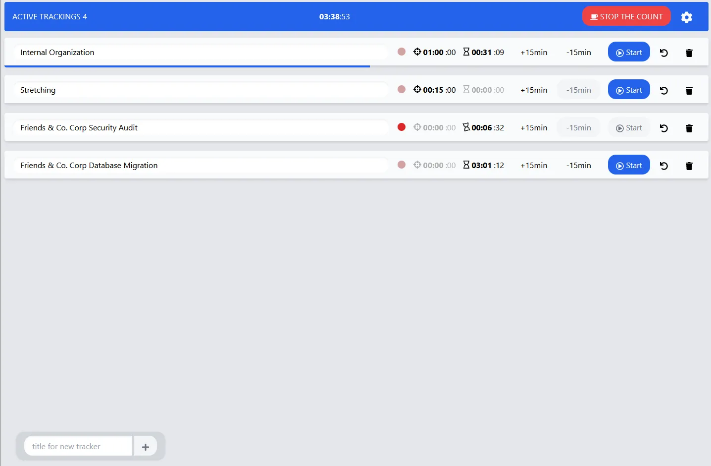 Svelte Time Tracker