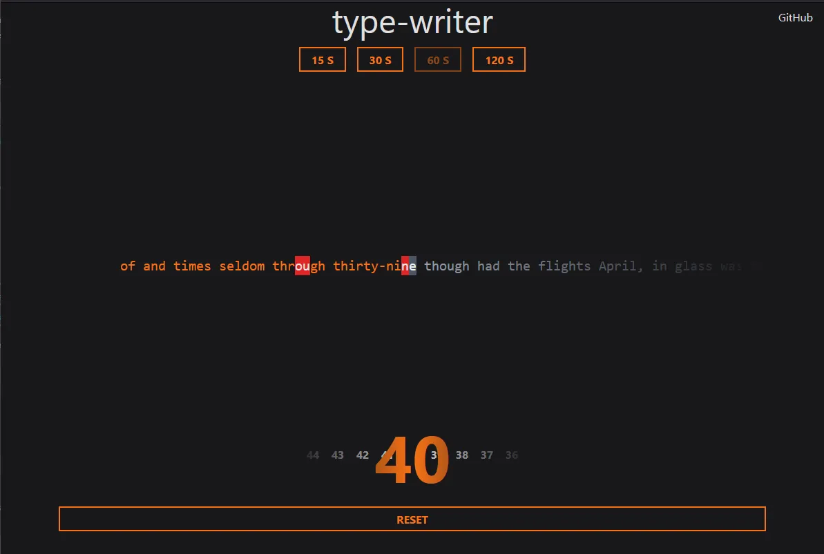Svelte Type Writer dark
